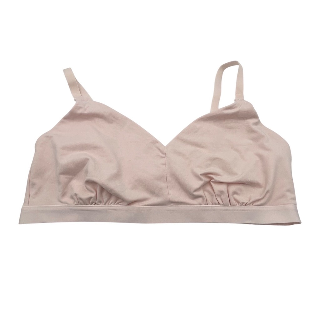 Auden Nursing Unlined Bralette Rose Pink 1X Wireless Maternity Bra New